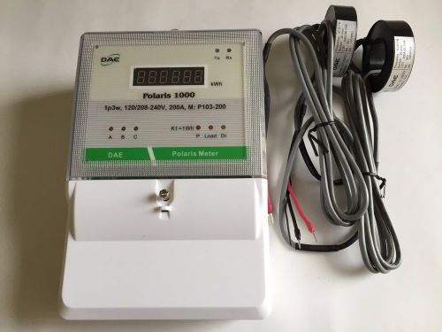 DAE P103-200-S KIT,kWh Submeter, 1p or 2p3w,200A, 120/208-240v,2 Solid Core CTs