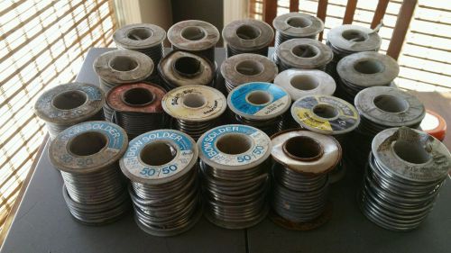 22 rolls 50/50 solder over 20 lbs mixed lot bow Dutch boy