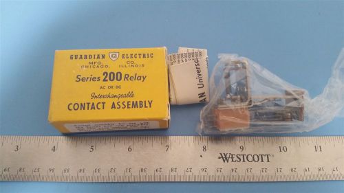 NEW GUARDIAN RELAY CONTACT ASSEMBLY 200 SERIES 200-4-12.5 AMPS