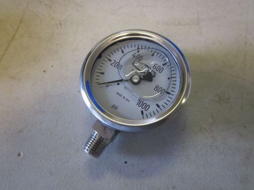 Dixon GLSS1000 Glycerin Filled Pressure Gauge 1000 PSI Stainless Steel 1/4&#034; NPT