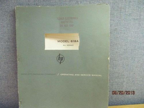 Agilent/HP 618A Signal Generator Operating Servicing Manual/schematics (03/63)