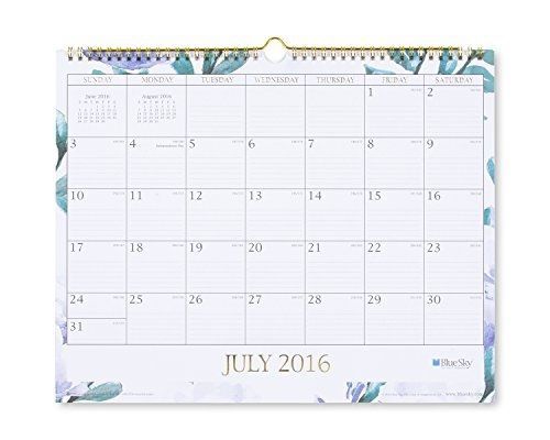 Blue sky jillian gold foil academic year 16/17 monthly 15 x 12 wall calendar for sale