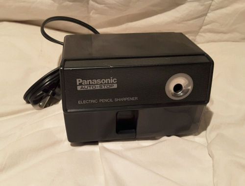 Vintage 1980&#039;s Panasonic Auto-Stop Electric Pencil Sharpener KP-110 Black TESTED