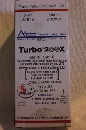 Turbo 200x capacitor 5.0 mfd, 5.0 mfd, 7.5 mfd, 10.0 mfd and 50.0 mfd new for sale