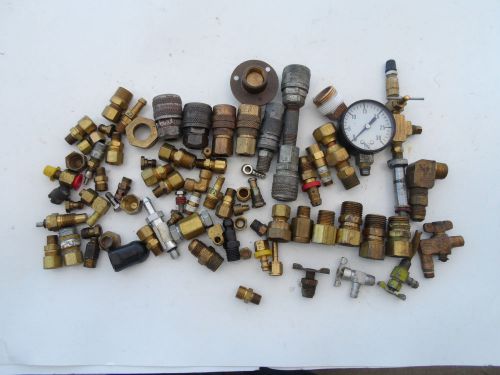 Lot of Air Compressor Pneumatic Fittings Parts Tool Misc Repair Just Look