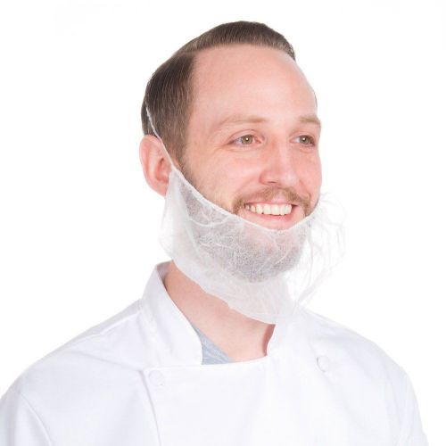 Disposable Beard Nets Spun-bonded Polypropylene (100, White)