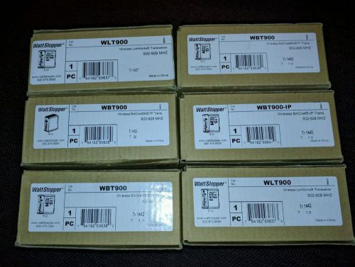 Lot of 6 Wattstopper Wireless Tranceivers WBT900 and WLT900