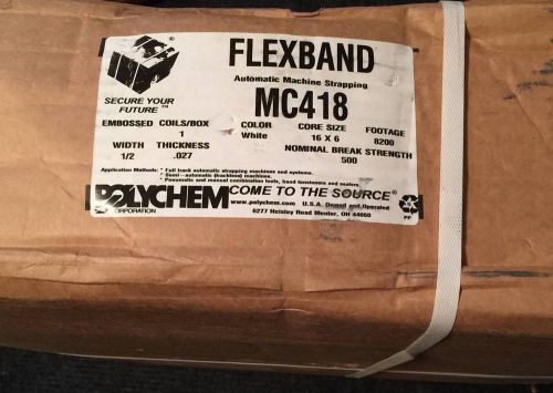 POLYCHEM FLEXBAND MC418 AUTOMATIC MACHINE STRAPPING WHITE 8200 FOOTAGE