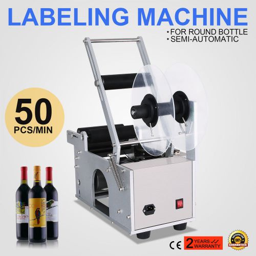 MT-50 Semi-Automatic Round Bottle Labeling Machine Coding Accurate Labeler