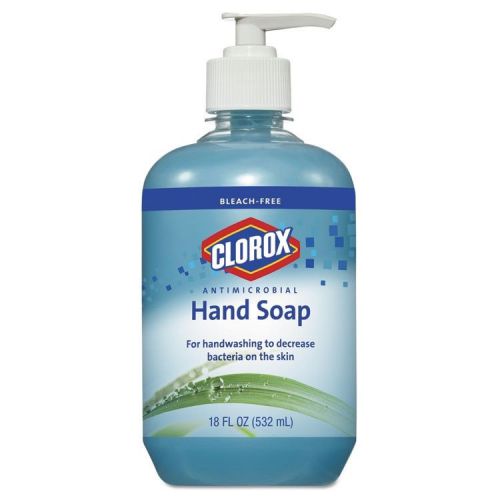 Antimicrobial hand soap, unscented, blue, 18 oz pump bottle, 12/carton for sale