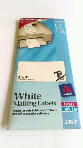 AVERY WHITE  LAZAR LABELS #2163 ADDRESS LABELS 72 LABELS