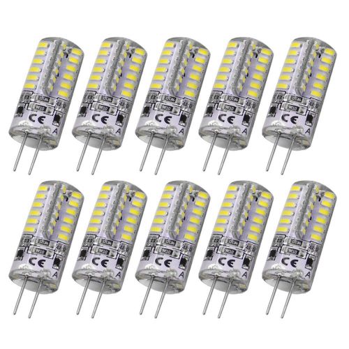 Rayhoo 10pcs g4 base 48 led light lamp 3 watt dc 12v white bulb undimmable eq... for sale