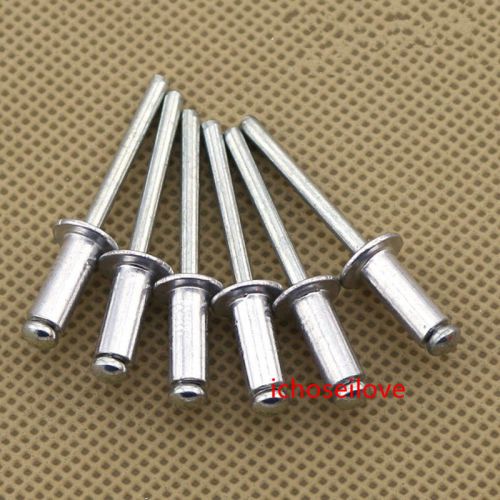 100x M2.4-M6.4 Aluminum Blind Rivets Pop Rivets Dome Head Open End Zi-Plated New