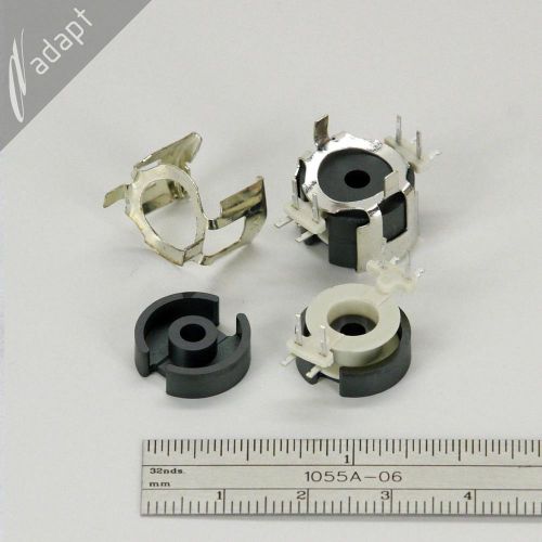 2x Pot Core 14x08 + PC Bobbin + Clamp Magnetics  AL 8400 W41408UG Ferrite