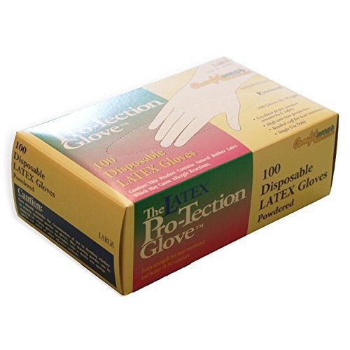 Comfitwear Disposable Latex Gloves Powdered, Medium, 100 Count