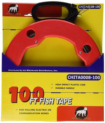 100 FT Fish Tape with High Impact Case for Electric or Communication Wire Puller