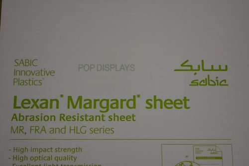 POLYCARBONATE SHEET CLEAR LEXAN MARGARD SCRATCH RESISTANT 3/8&#034; x 32&#034; x 24&#034;