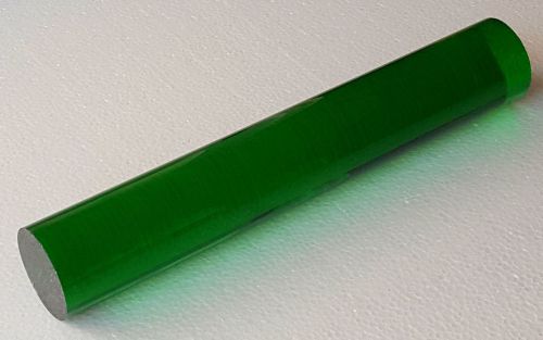 2” DIAMETER CLEAR GREEN ACRYLIC PLEXIGLASS LUCITE ROD 12” INCH (11 7/8&#034; LONG)