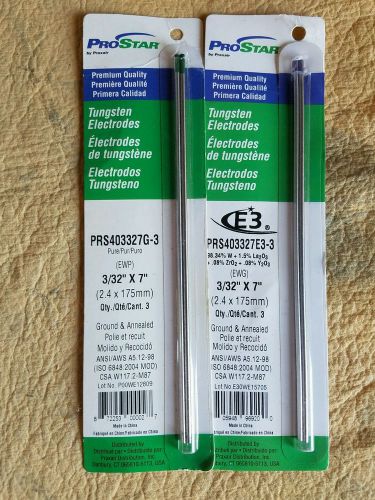 Praxair ProStar 3/32&#034; x 7&#034; Tungsten Electrodes 2 packs