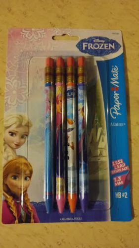 FOUR PACK OF DISNEYS FROZEN PAPER MATE MECHANICAL HB #2 PENCILS