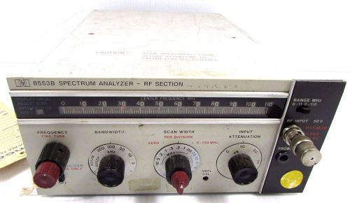 HEWLETT PACKARD HP 8553B  SPECTRUM ANALYZER RF SECTION PLUG IN 1KHz-110MHz