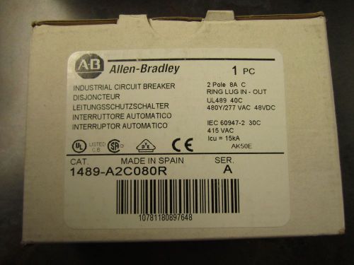 New allen-bradley 1489-a2c080r circuit breaker 8a for sale