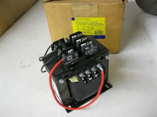 Square d 9070tf750d1 control transformer 750va 240/480v pri 120v sec new for sale