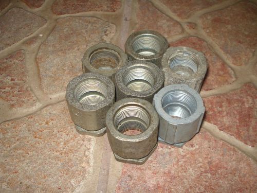 7 female electrical union  steel coupling bushings fittings  straight 3/4&#034; ind. for sale