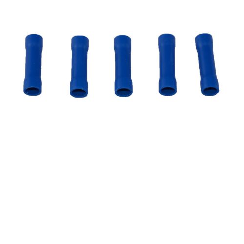 Easy 10x blue butt connectors vinyl electrical wire terminals 16-14 gauge for sale