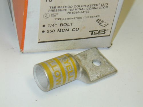 Lot of 15 thomas &amp; betts  54172 short bar lugs 1 hole 78-6210-54172 for sale