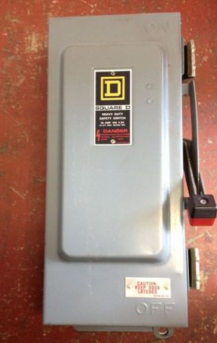 Square D 3 Phase 600 Volt 30 Amp Disconnect Switch H361AWK NEMA12