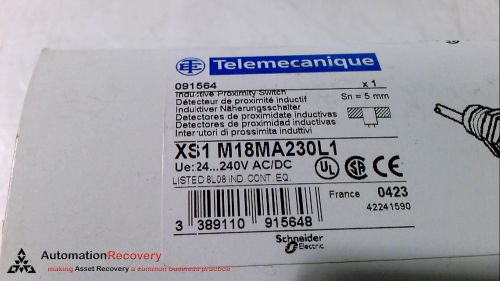 TELEMECANIQUE XS1-M18MA230L1 PROXIMITY SWITCH INDUCTIVE 240VAC 200MA X, NEW