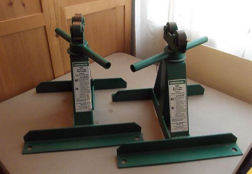 2 Greenlee 687 Reel Stands  adjustable telescoping screw type 13&#034;-28&#034;  2,500 lbs