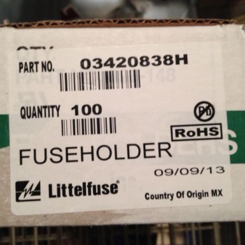 LITTLEFUSE 03420838H PANEL MOUNT FUSE HOLDER PACKAGE OF 100PCS