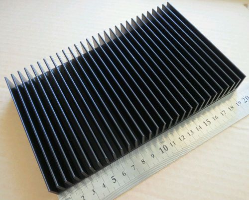 Heat Sink Aluminum Large Rectangular Black Anodized 200x125x25mm 7.87x4.92x0.98&#034;