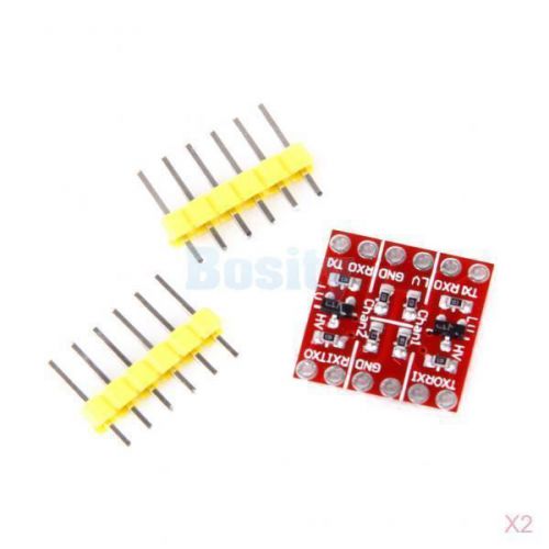 2x 3.3-5v 2 channel logic level converter bi-directional module ttl breadboard for sale