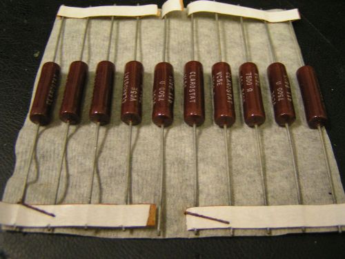 10 x Clarostat VC5E Ceramic Resistors 7500 ohms NOS Honeywell 7K5