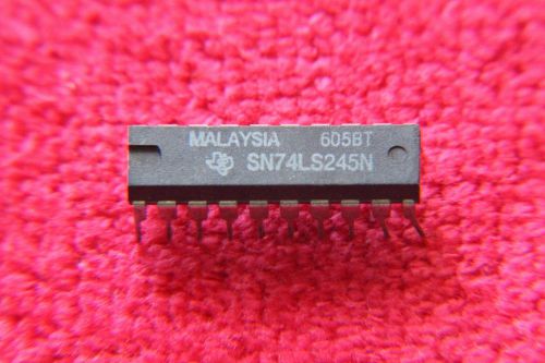 TEXAS INSTRUMENTS, P/N SN74LS245N, NON INVERTING BUS TRANSCEIVER DIP-20 VINTAGE