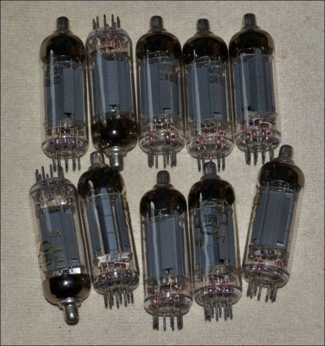 11 Watt HF Beam Tetrode Tubes 6P23P. Lot of 10