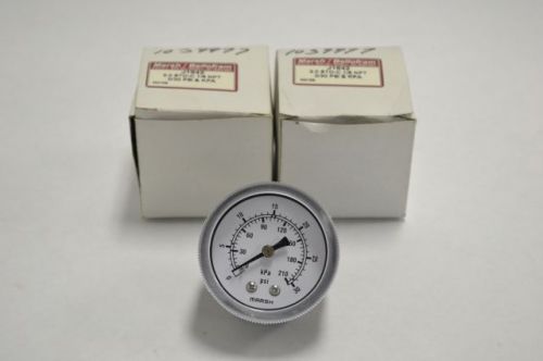 2X MARSH BELLOFRAM J1842 GENERAL SERVICE 2IN DIAL GAUGE 0-30PSI 1/8IN B203668