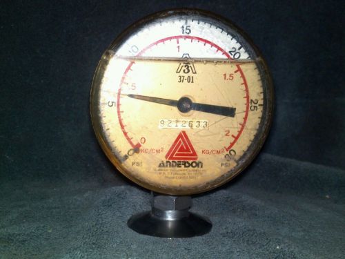 Anderson Instruments 3A 37-01 0-30 psi Liquid filled Pressure Gauge