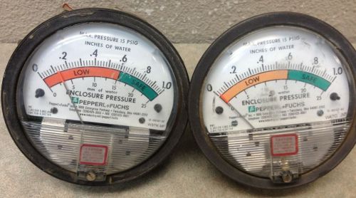 Pepperl+fuchs 0-1.0 in. enclosure pressure gauge (lot of 2) for sale