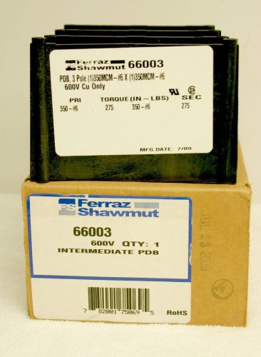 Ferraz Shawmut 66003 Intermediate PDB **NEW in Box** 600V