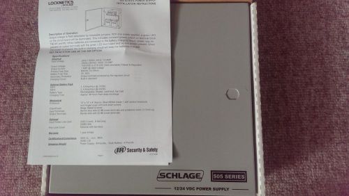 SCHLAGE LOCKNETICS MODEL 505XEIR POWER SUPPLY NEW!! 12/24 VDC