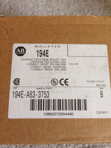 Allen Bradley 194E-A63-3753.  NIB