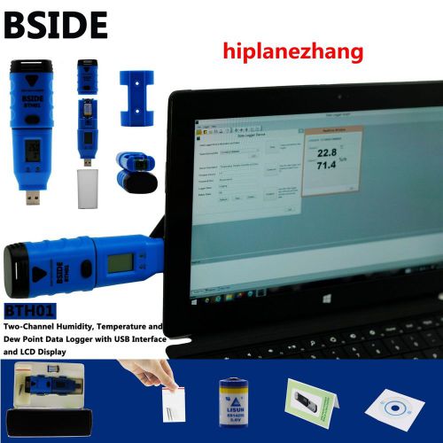 Two-channel temperature humidity data logger recorder usb -35c-80c 32k readings for sale