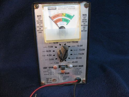 Vintage 1960&#039;s Mallory BT-20 Professional Type Battery Tester