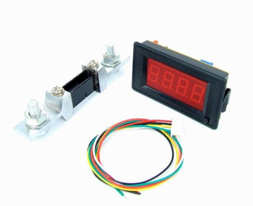 200V 200A DC Digital Red LED Panel Amp Volt Meter Shunt