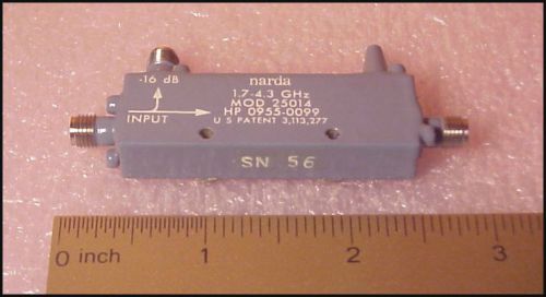 Narda 25014 sma directional coupler 1.7 - 4.3 Ghz