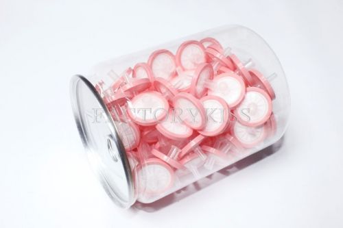 100Pcs Nylon Syringe Filters 25mm 0.45um Nylon Membrane IND